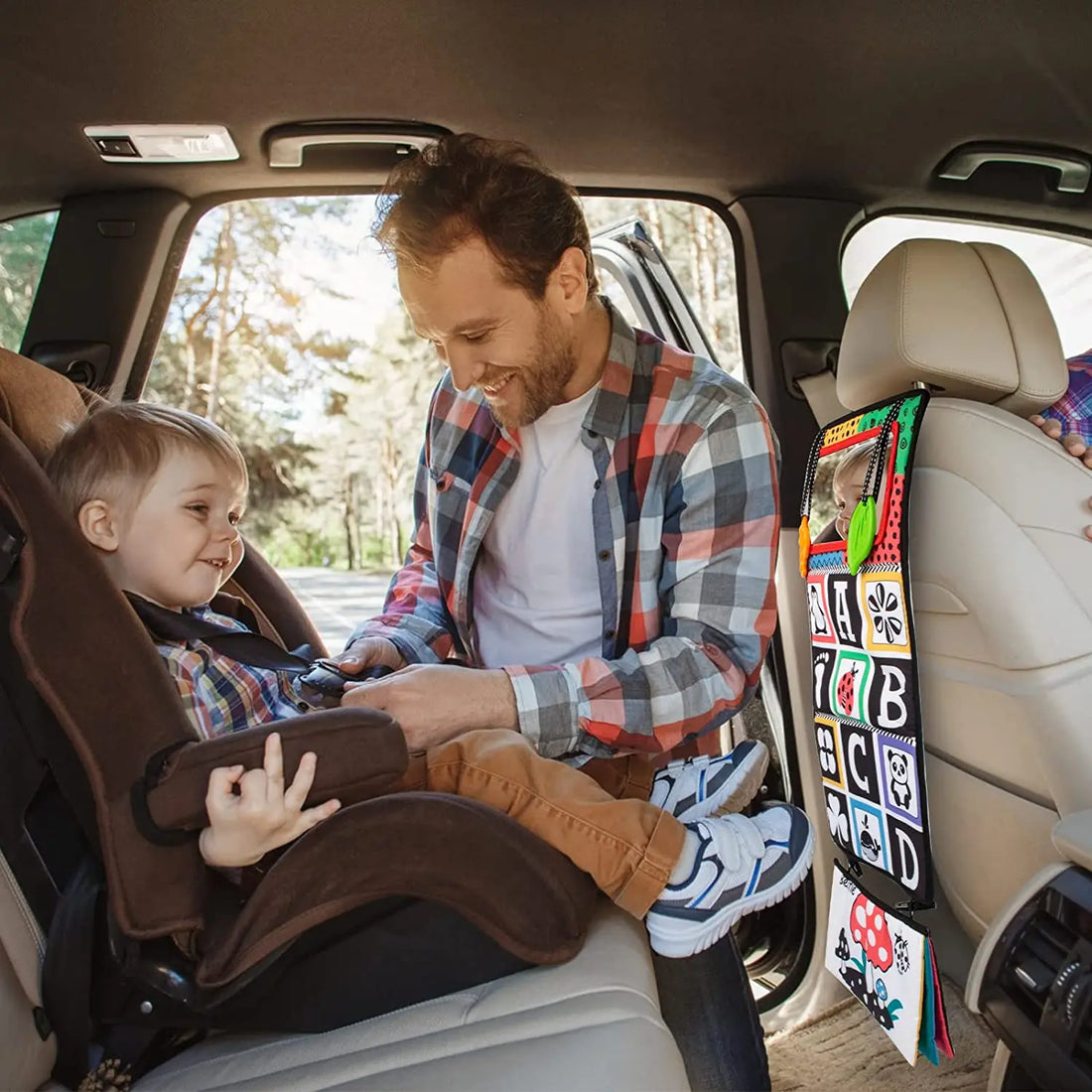 Black and White Baby Floor Mirror Tummy Time Sensory Baby Toys 6 12 Months Toys for Babies Montessori Development Crawl Toys