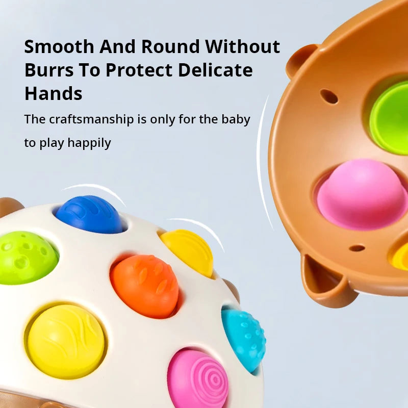 Squeeze Push Pop Toys Kids Finger Press Silicone Fidget Sensory Toys for Baby Adults Decompression Toy
