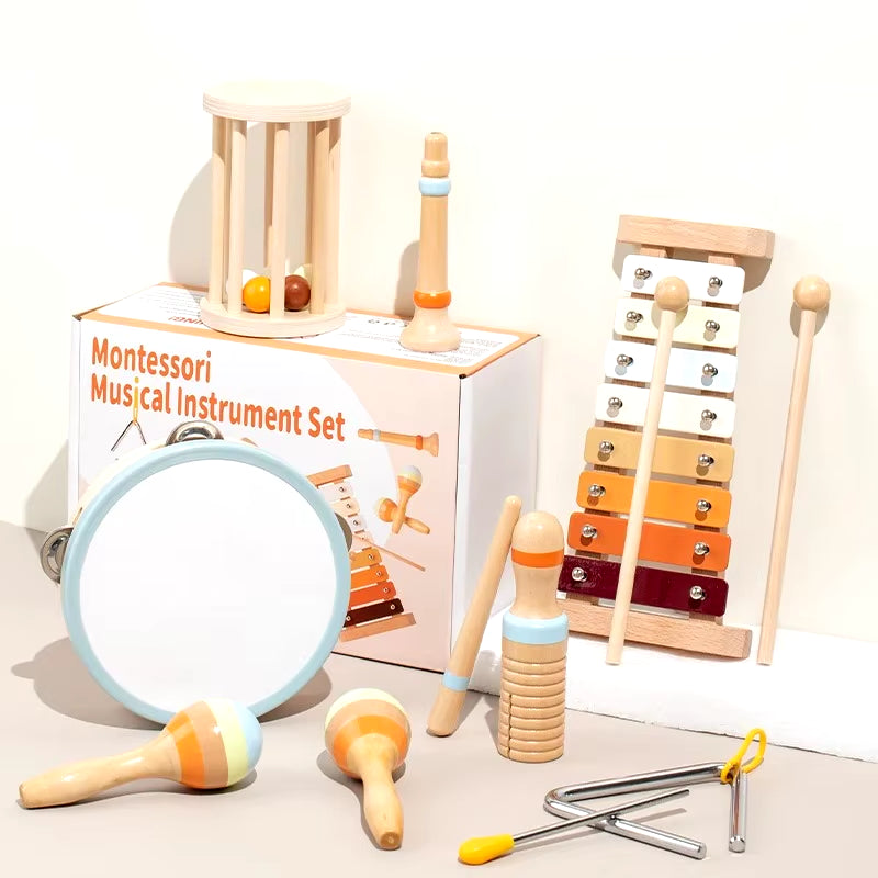 Wooden Musical Instrument Set Montessori Xylophone for Toddlers