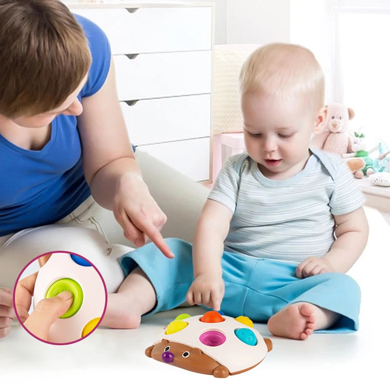 Squeeze Push Pop Toys Kids Finger Press Silicone Fidget Sensory Toys for Baby Adults Decompression Toy