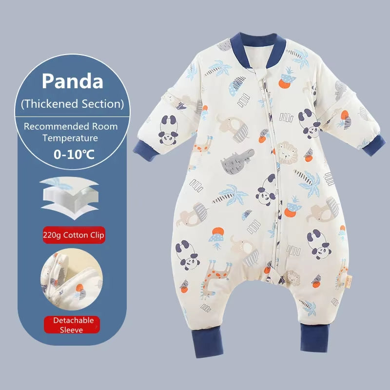 Baby Cartoon Sleepsack with Detachable Sleeves