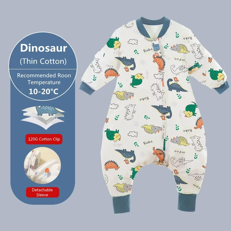 Baby Cartoon Sleepsack with Detachable Sleeves