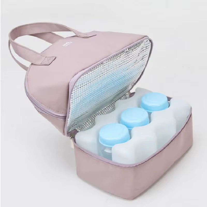 Insulated Milk Storage Bag - Leak-Proof Breastfeeding Cooler Bag