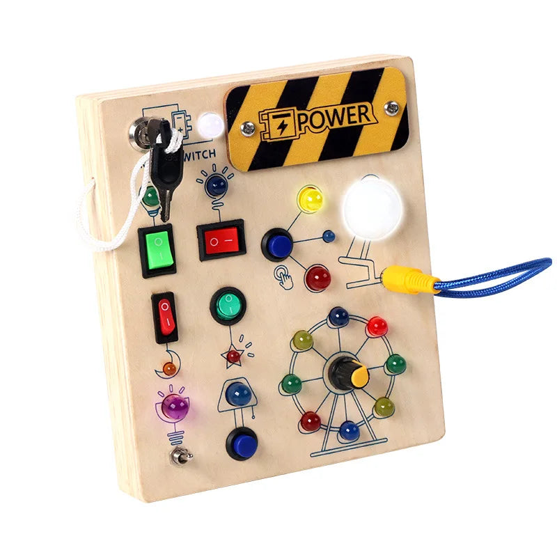 Montessori Toddler Wooden Busy Board