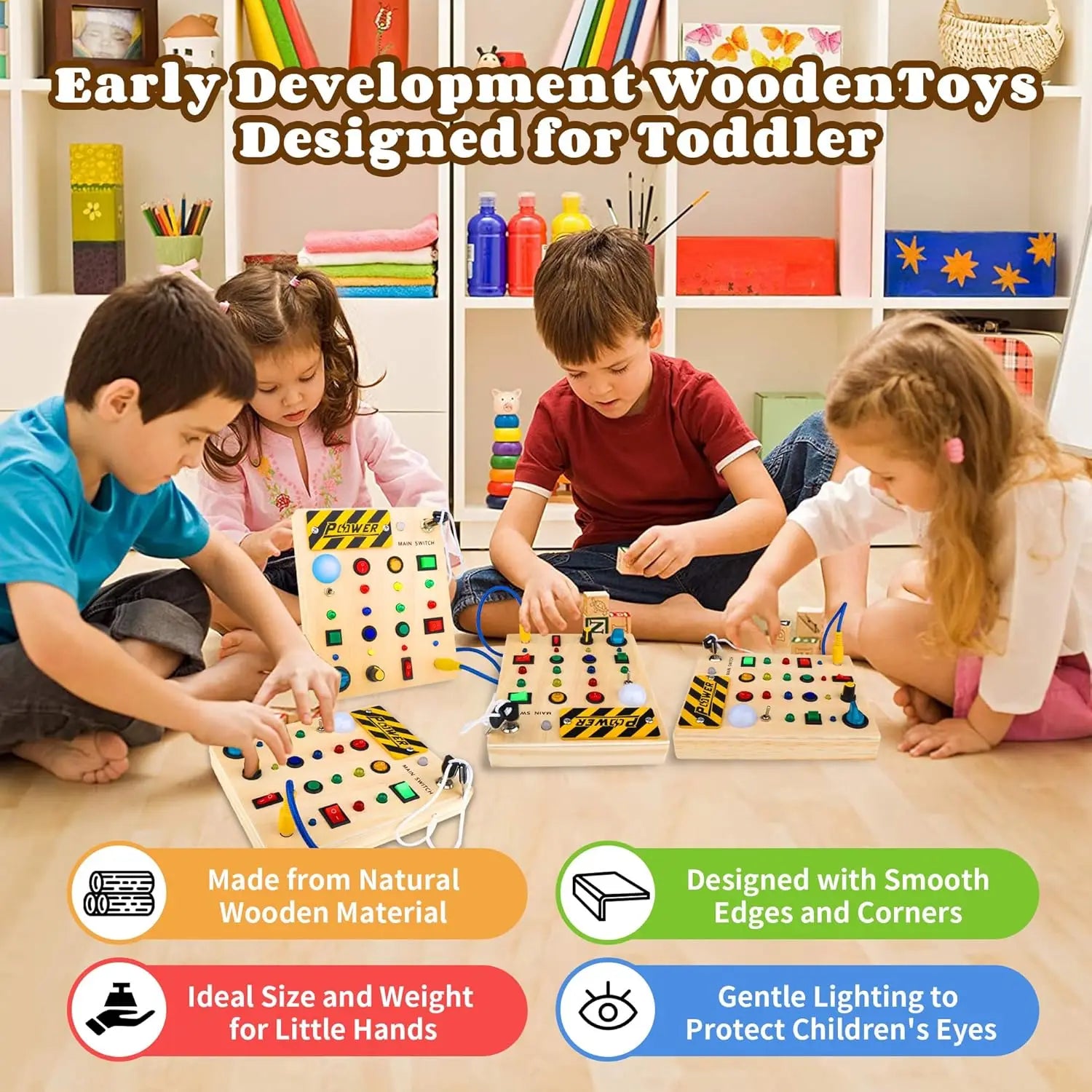 Montessori Toddler Wooden Busy Board