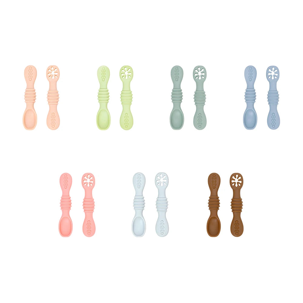 Silicone Baby Training Spoon Set