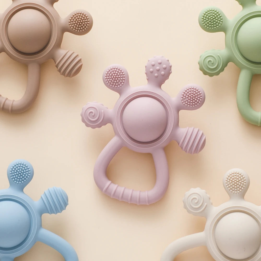 Silicone Baby Teether Rattle Toy