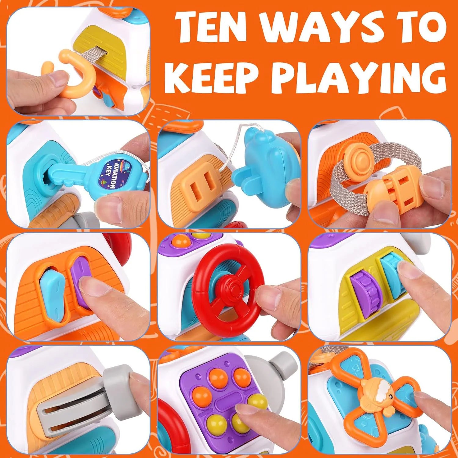 Montessori Sensory Busy Cube Toy