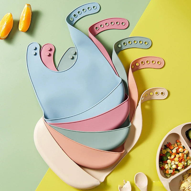 Waterproof Silicone Baby Bib Adjustable