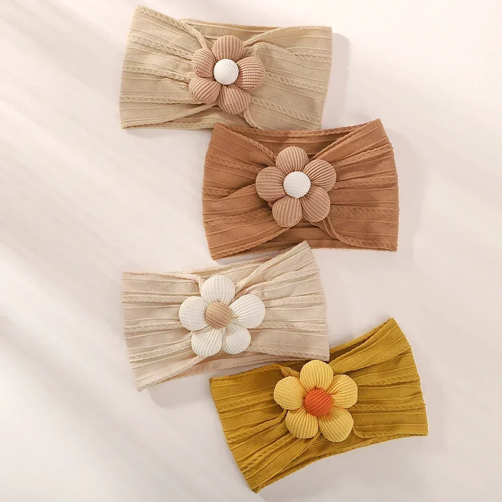 Baby Floral Nylon Headband Set