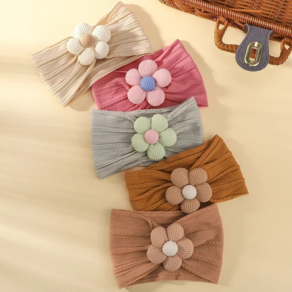Baby Floral Nylon Headband Set