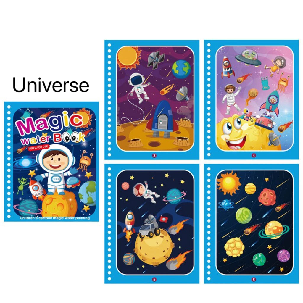 reusable water painting book kids