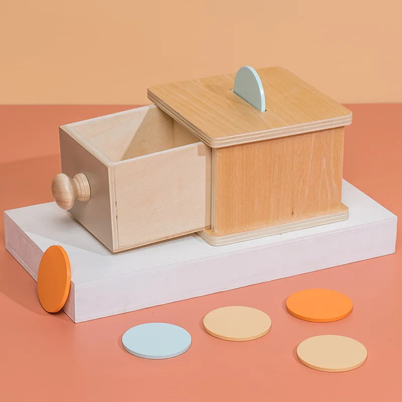 Montessori Spinning Coin Box Toy
