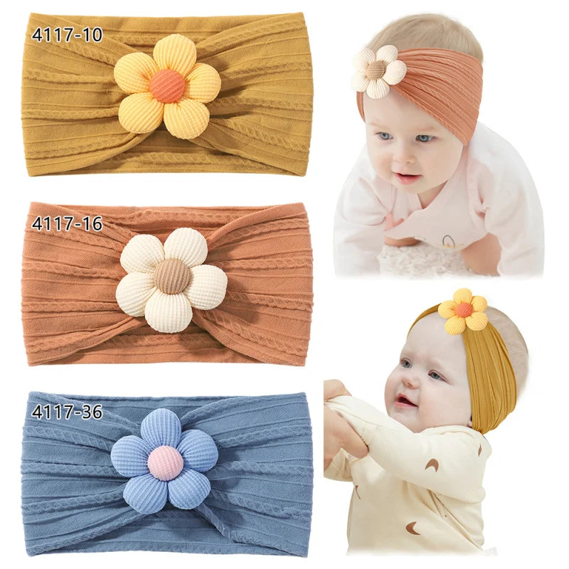 Baby Floral Nylon Headband Set