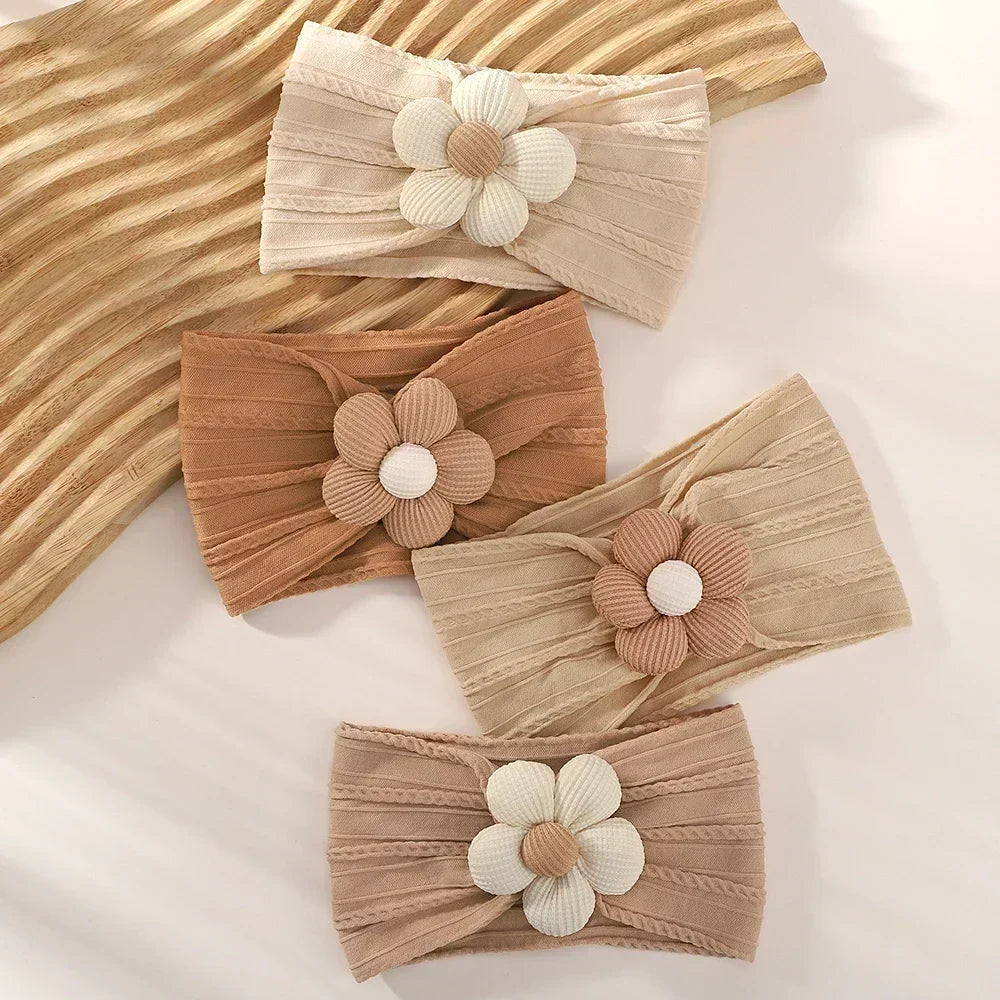 Baby Floral Nylon Headband Set