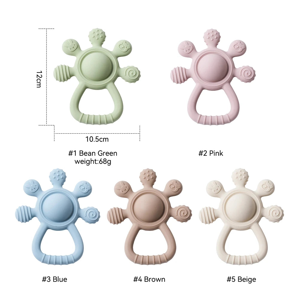Silicone Baby Teether Rattle Toy