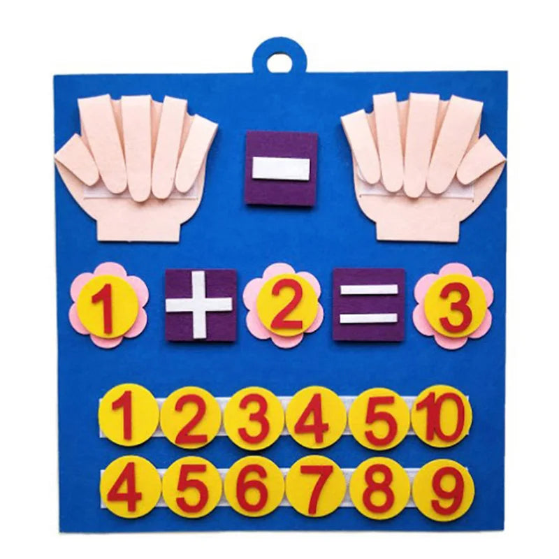 Montessori Felt Finger Numbers Math Toy – Early Learning Educational Game for Kids