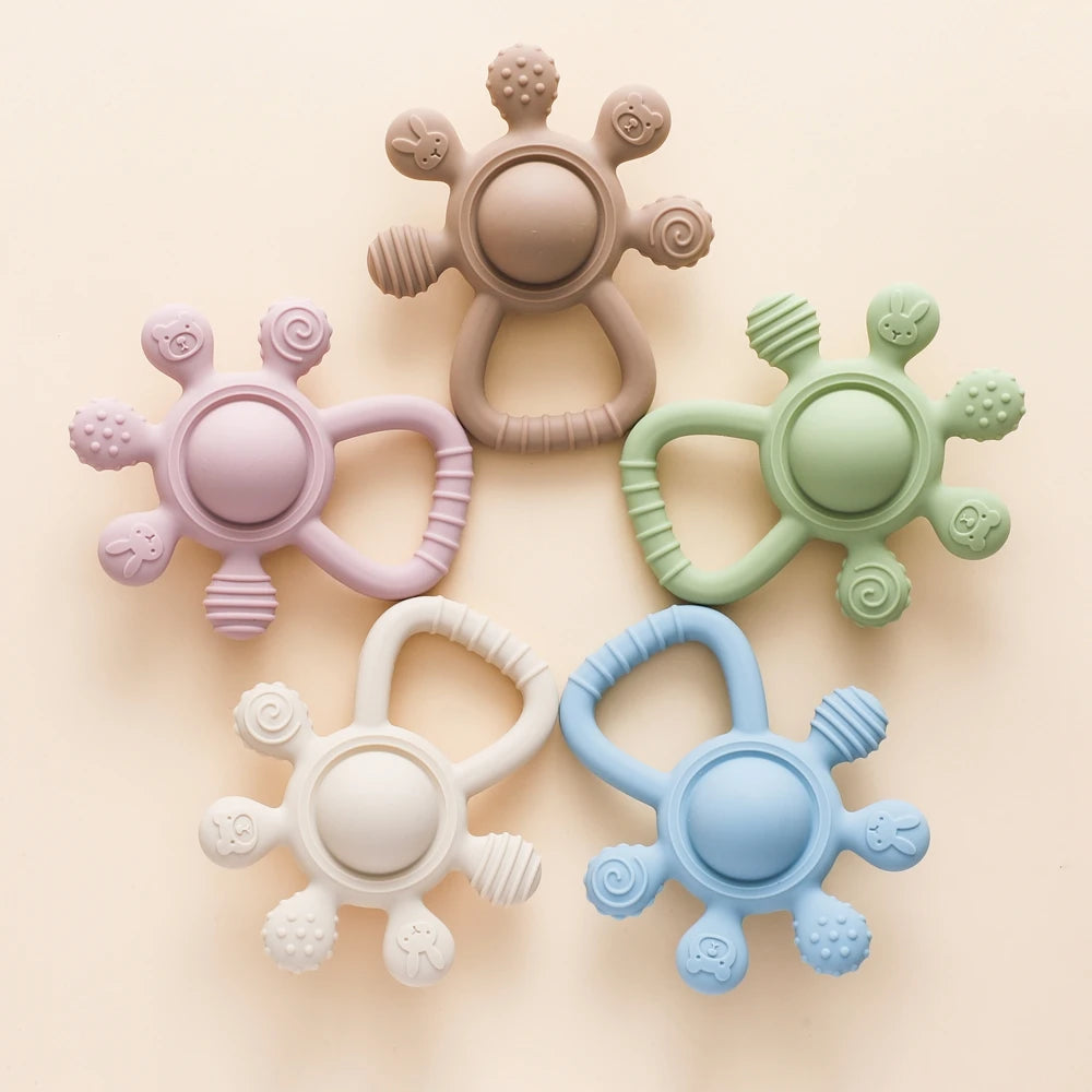 Silicone Baby Teether Rattle Toy