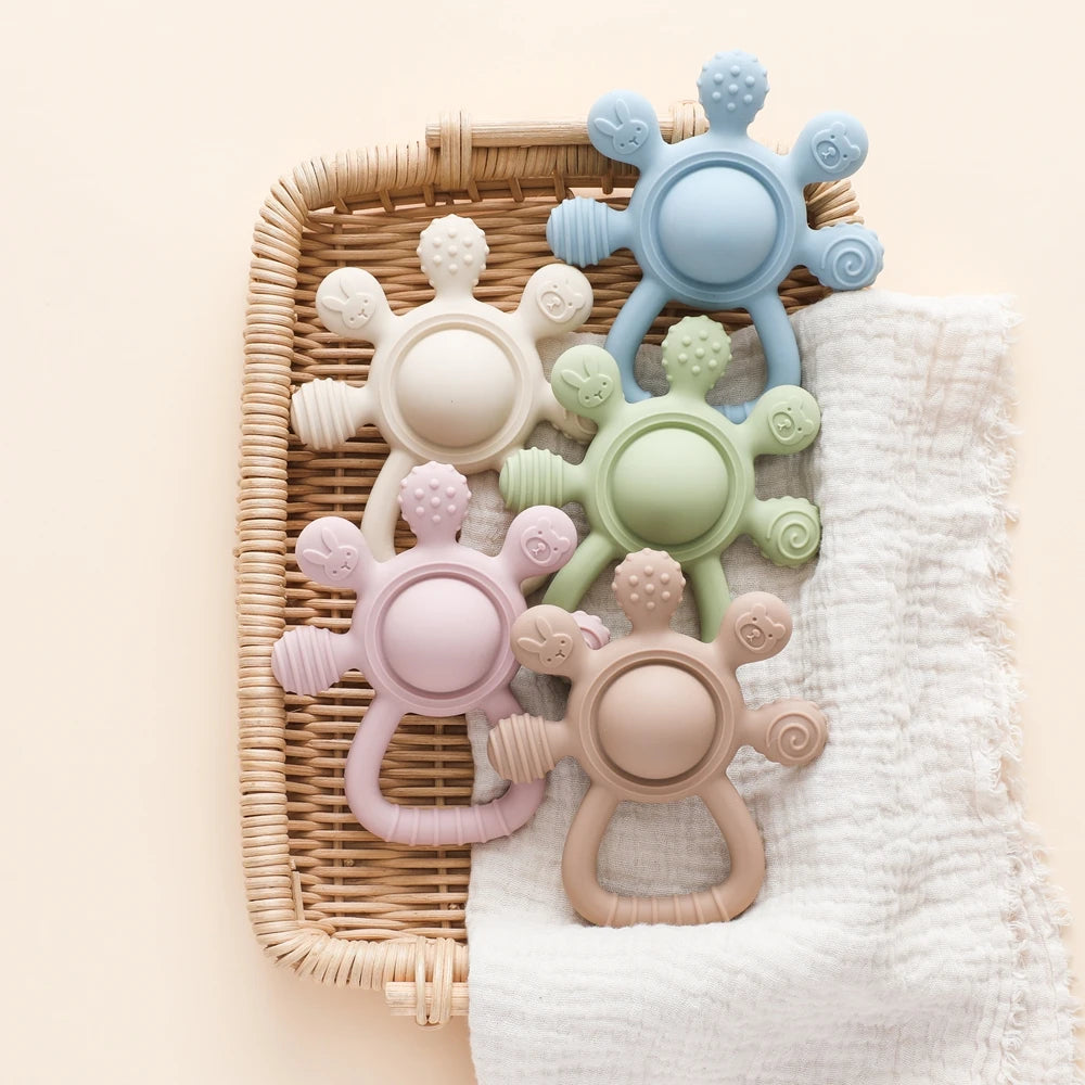 Silicone Baby Teether Rattle Toy