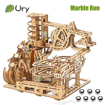 3D Wooden Marble Run Set