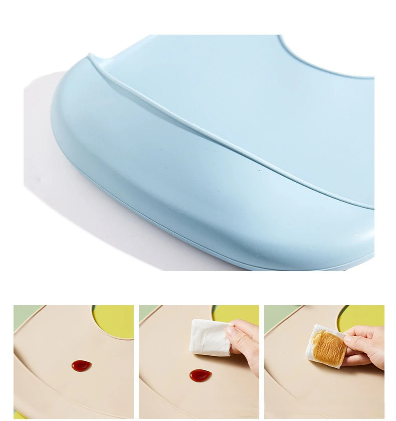 Waterproof Silicone Baby Bib Adjustable