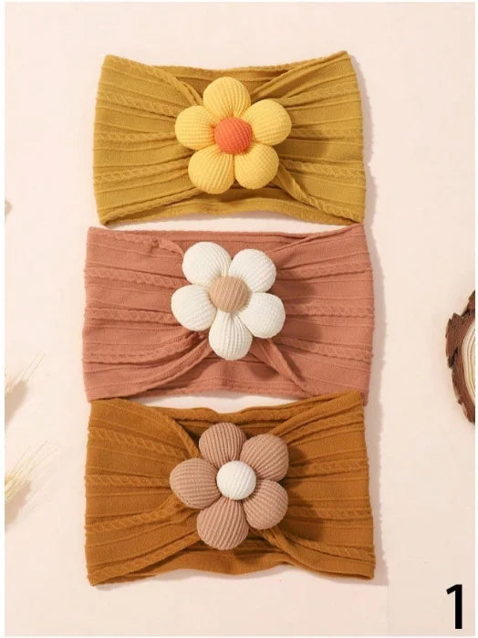 Baby Floral Nylon Headband Set