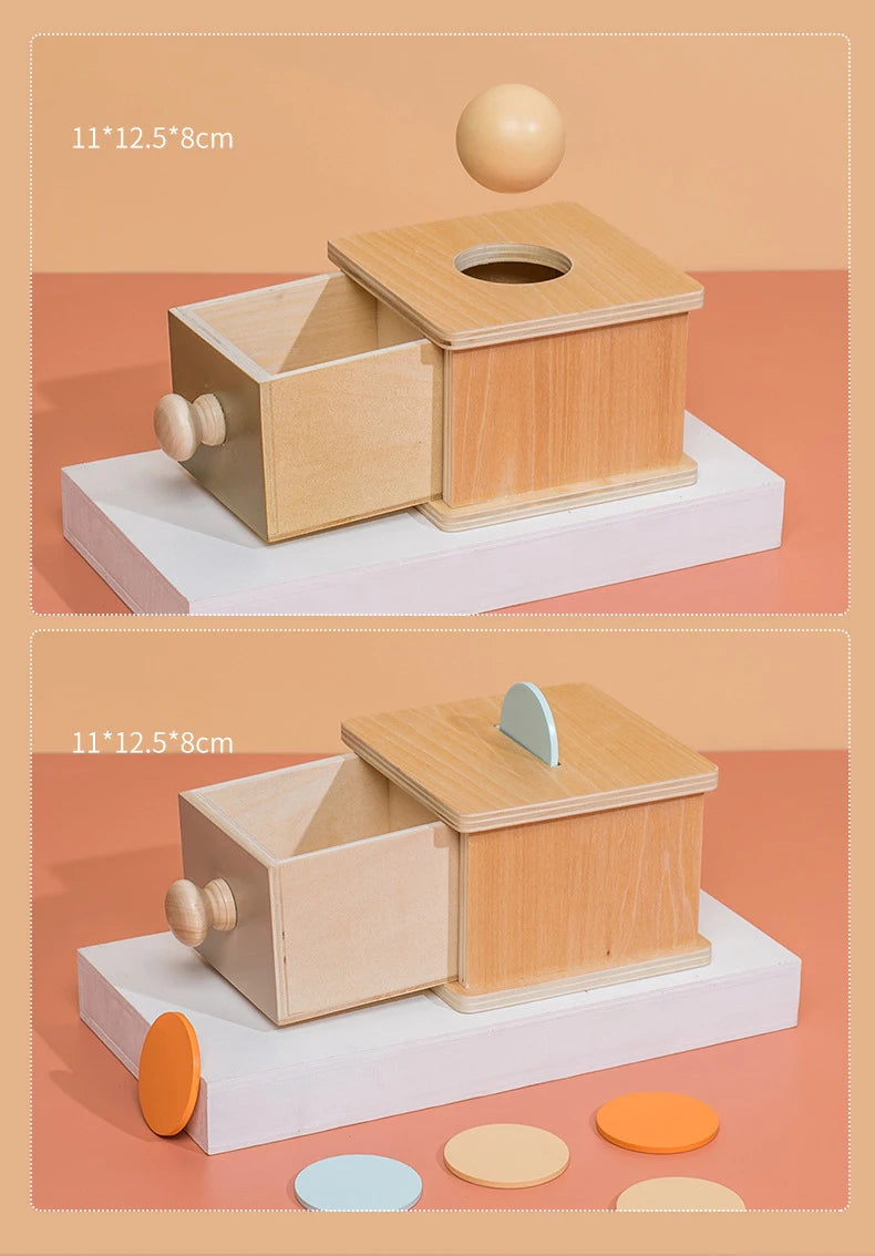 Montessori Spinning Coin Box Toy