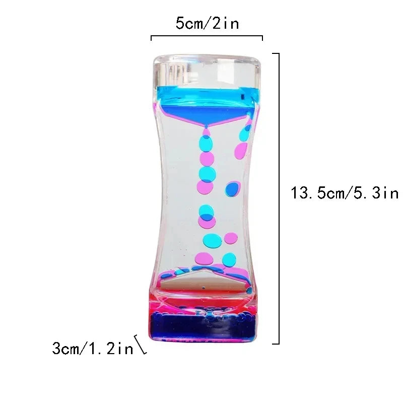 Liquid Motion Bubbler Timer Colorful Sensory Hourglass Toy