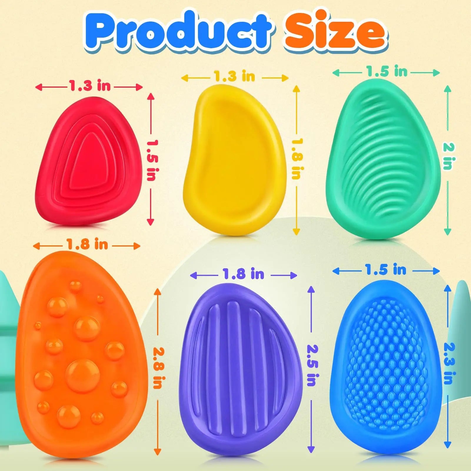 fidget stress relief toy silicone stones