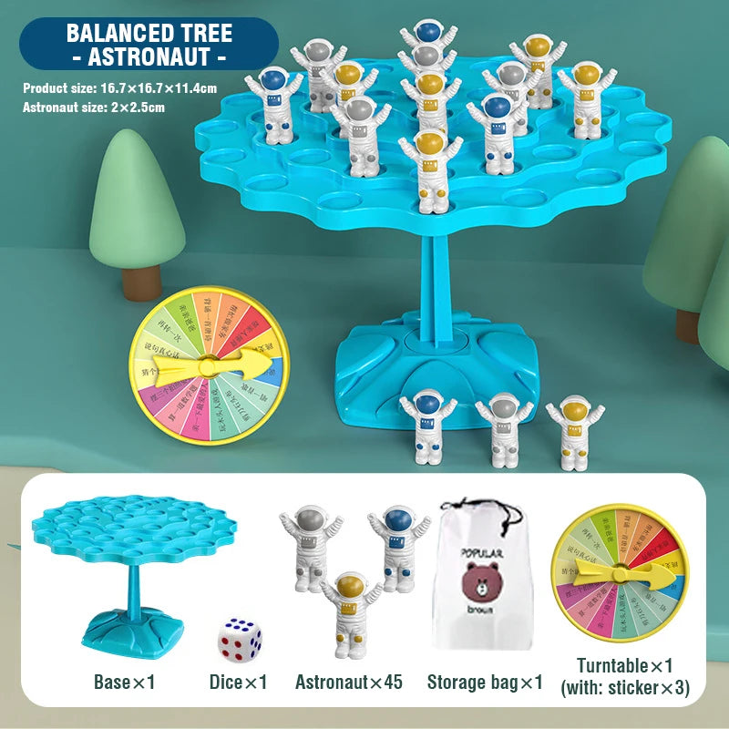 Kids Balance Math Toy Frog Tree Educational Balancing Game