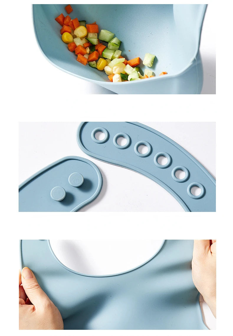 Waterproof Silicone Baby Bib Adjustable