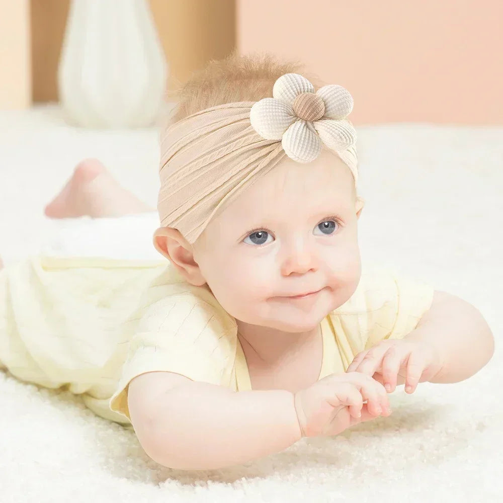 Baby Floral Nylon Headband Set