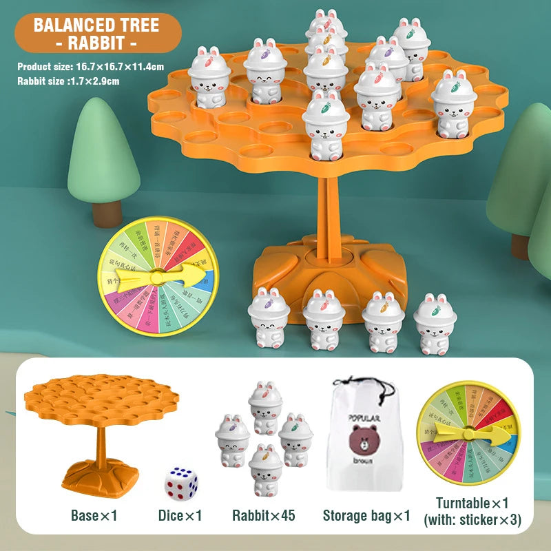 Kids Balance Math Toy Frog Tree Educational Balancing Game