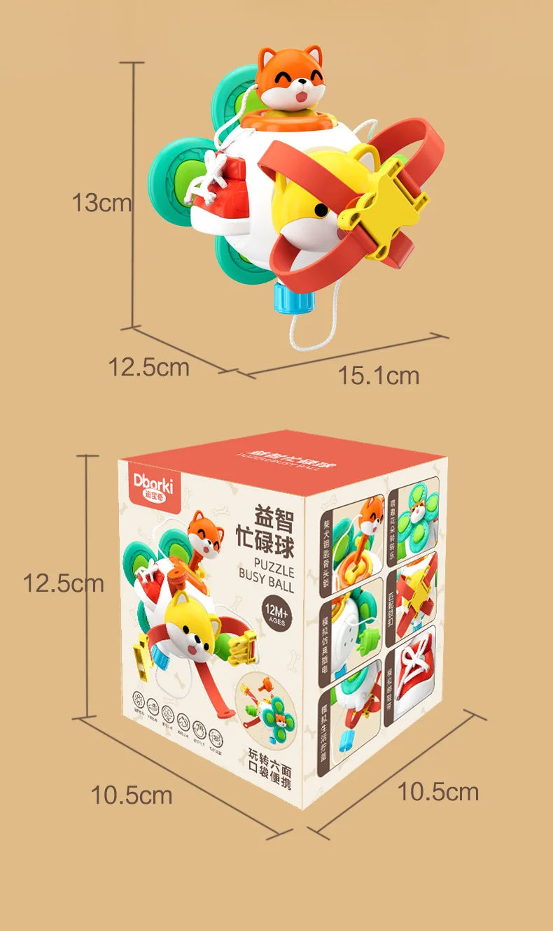 Montessori Sensory Busy Cube Toy