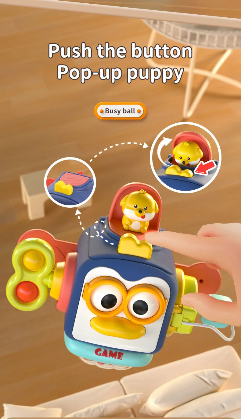 Montessori Sensory Busy Cube Toy