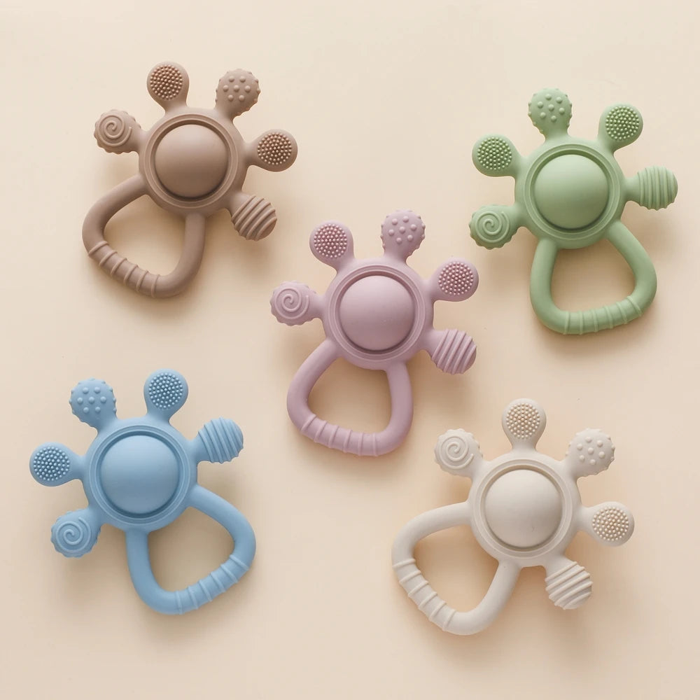 Silicone Baby Teether Rattle Toy
