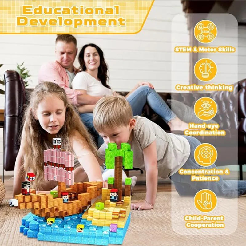 Magnetic Building Blocks Toy 500PCS Montessori STEM Set
