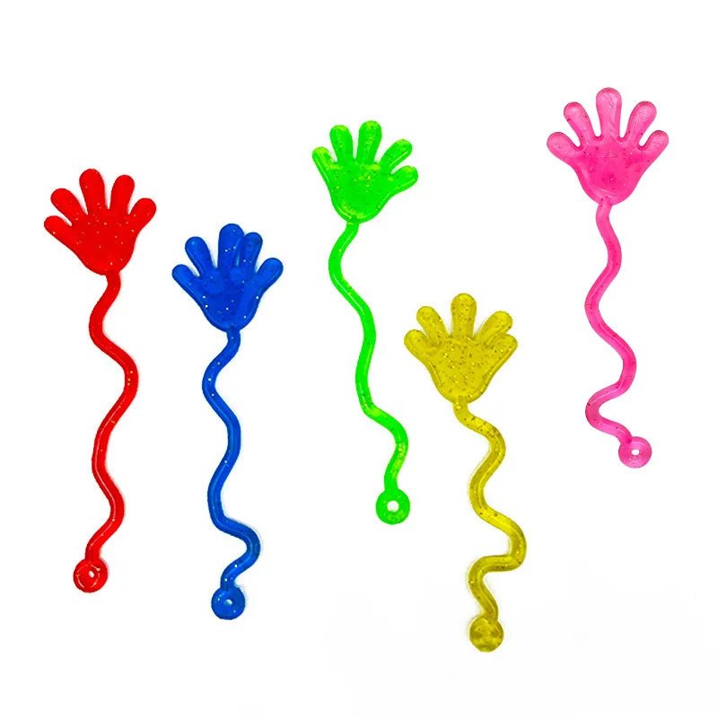5-20 Pcs Glitter Sticky Hands – Fun Slap Palm Toy for Kids & Party Favors