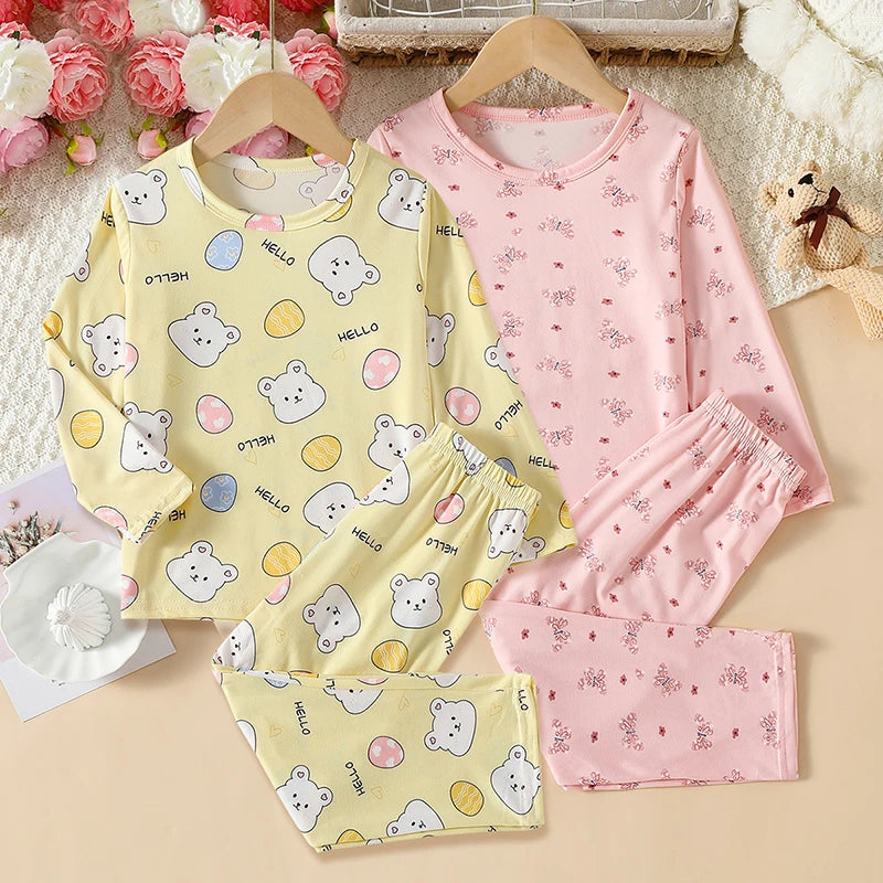 Kids Summer Cartoon Shorts Set