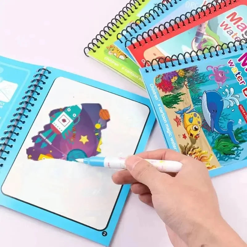 reusable water painting book kids