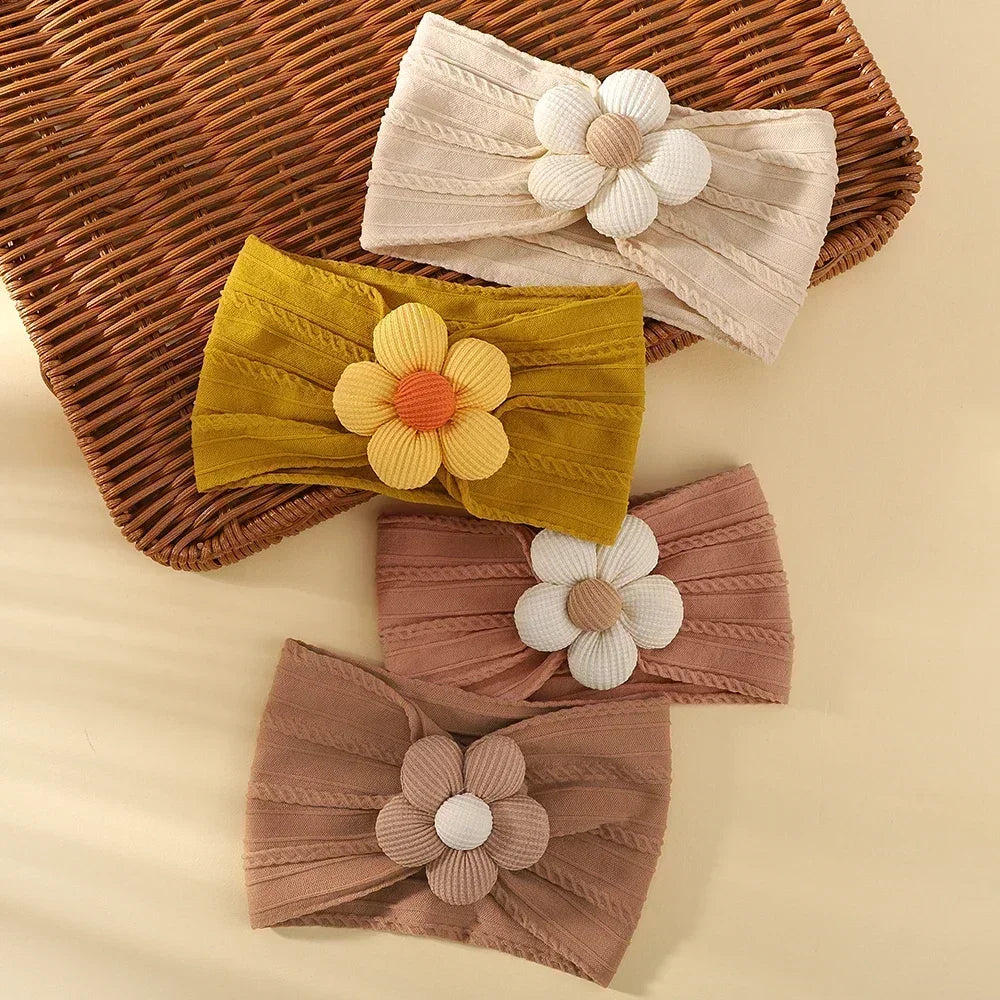 Baby Floral Nylon Headband Set