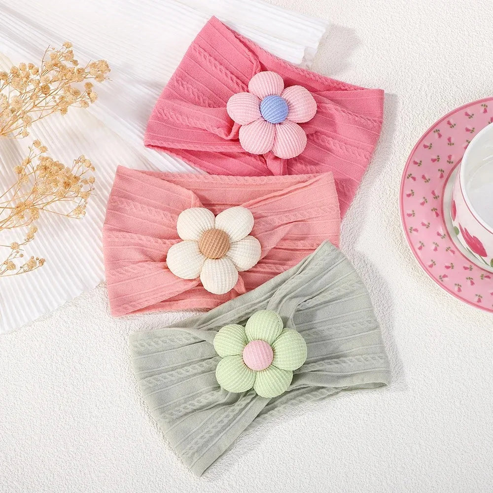 Baby Floral Nylon Headband Set