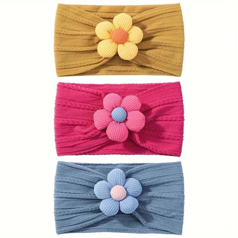 Baby Floral Nylon Headband Set