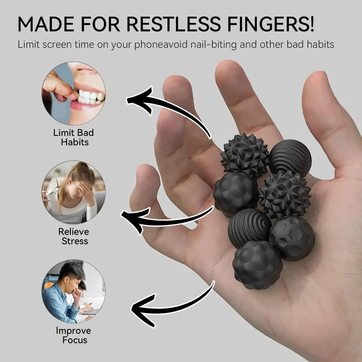 Magnetic Sensory Balls | Silicone Stress Relief Toy