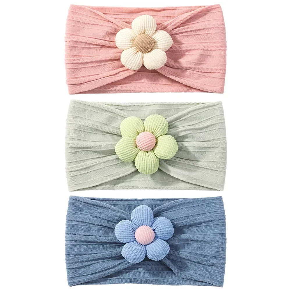 Baby Floral Nylon Headband Set