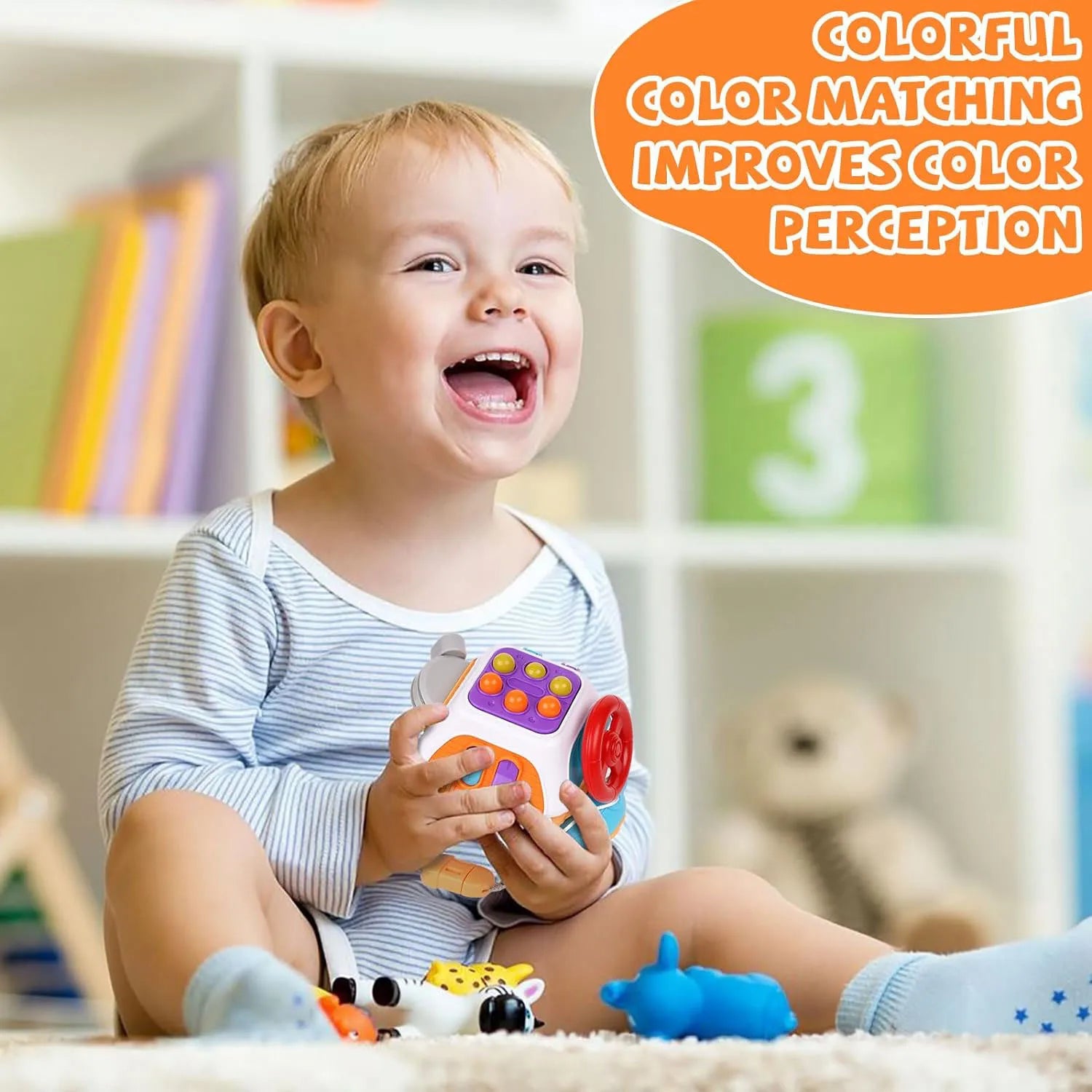 Montessori Sensory Busy Cube Toy