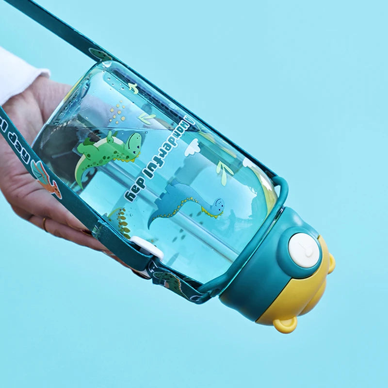 Kids Portable Straw Water Bottle