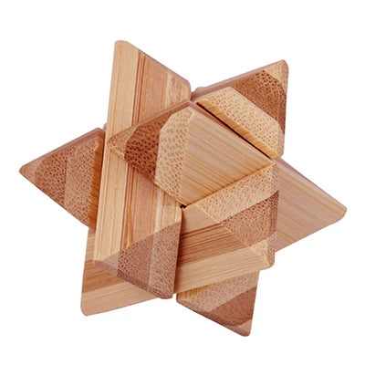 wooden kong ming lock puzzle 3d