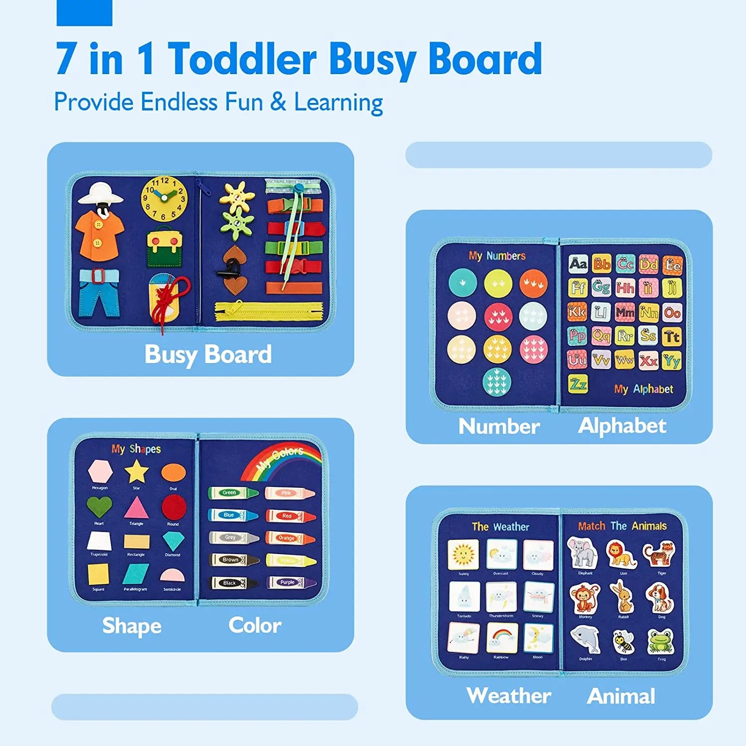 Montessori Busy Book Activity Toy