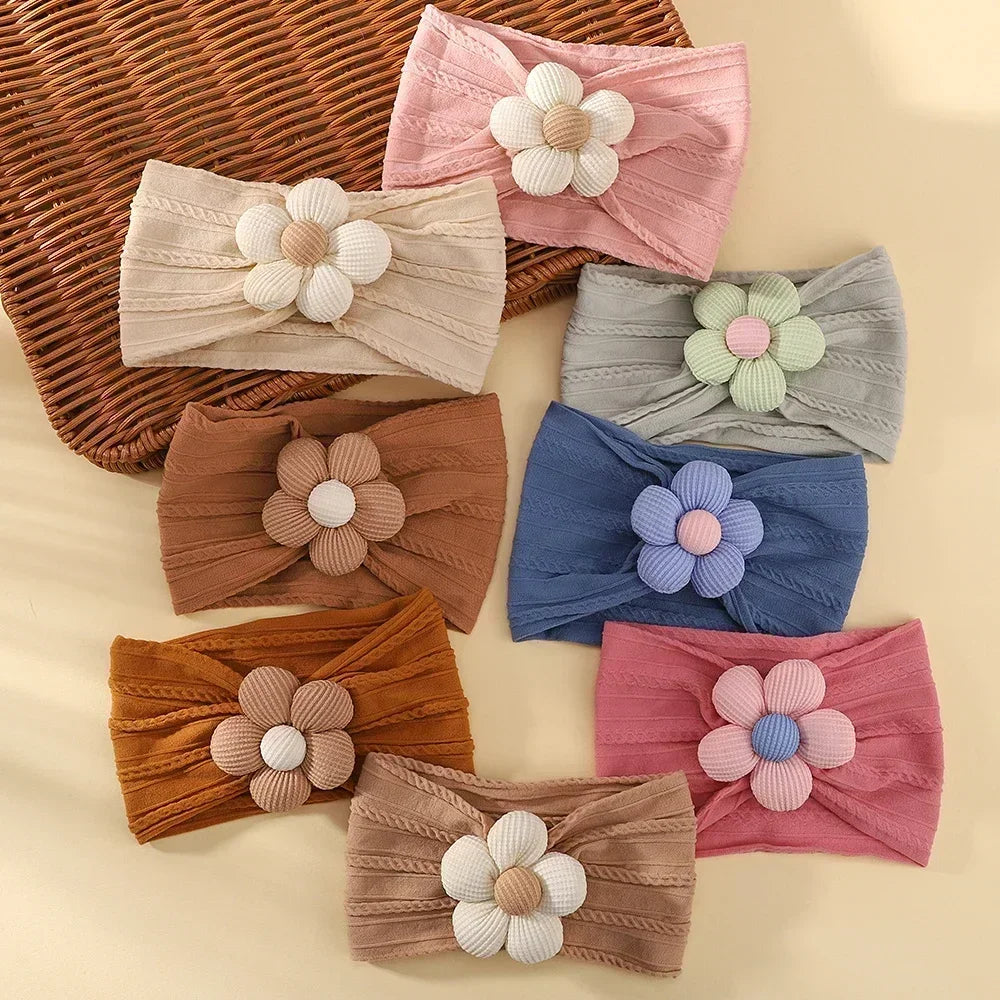 Baby Floral Nylon Headband Set